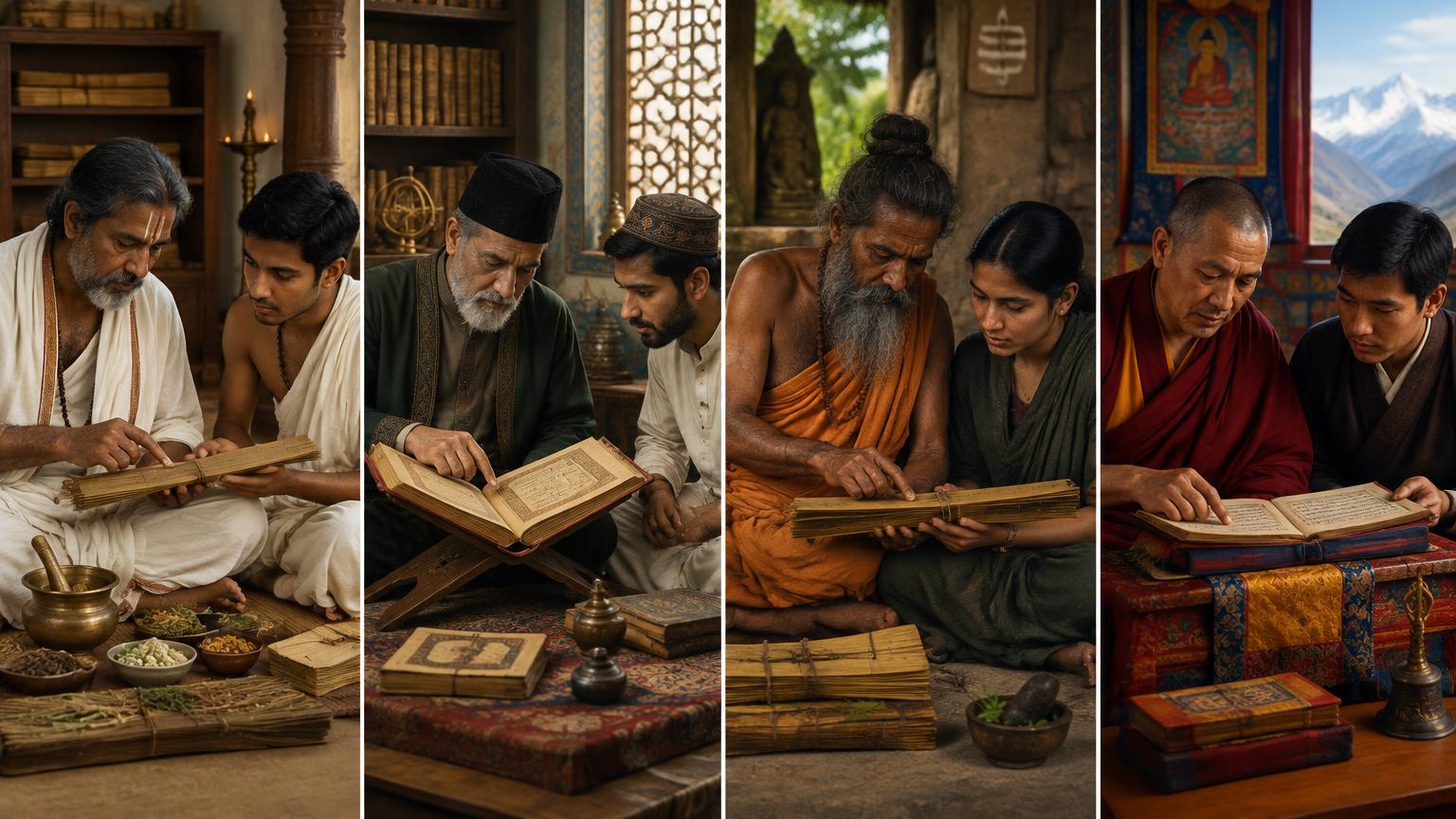 Teacher–Student Lineages: Vaidya, Hakim, Siddhar, Amchi